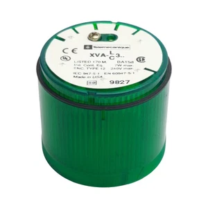 Telemecanique XVA-LC3-G Beacon Stack Light Green, 240VAC 7W Max, ø68mm *No Bulb* - Picture 1 of 7