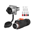 RVMARINEPAT 100 Amp Trolling Motor Plug and Receptacle Set - 6 to 4 AWG Wire ...