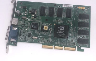 NVidia G-force 2MX 32MB VGA AGP Video Graphic Card 600-10036-0100-AP4 - Image 1 of 3