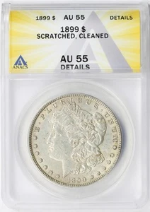 1899 $1 Morgan Dollar ANACS AU55 Details Scratched & Cleaned - Bild 1 von 4