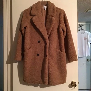APT P (Kohl’s) Women Large Double Breasted Gold “Woolly” Coat “NWOT” - Picture 1 of 9