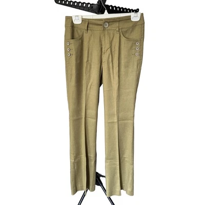 Cabi Pants Womens Size 2 Olive Green Chino Linen Blend Comfortable Everyday - Image 1 of 4