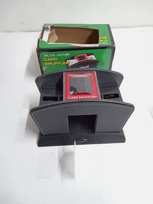 Relaxdays Mezclador de Cartas Eléctrico para 4 Barajas - Cuero... - Imagen 1 de 4