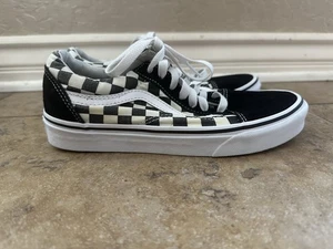 Vans Damen schwarz-weiß kariert Low-Top Sneakers Schuhe U.sHerren6 U.sWomen7,5 - Bild 1 von 8