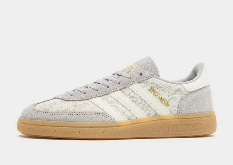 Adidas Originals Handball Spezial Mujer En Gris Y Encaje Blanco Todas las Tallas - Imagen 1 de 4