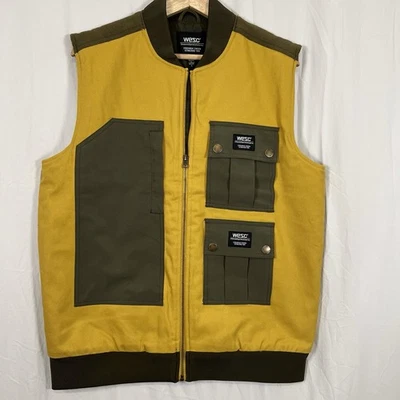 WESC Unisex Stylish Chore Vest Heavy Duty Pockets outdoor hiking Insulated SzM/L - Image 1 of 4