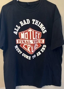 Mötley Crüe, Final Tour, Black Concert T-Shirt. XL. - Picture 1 of 6