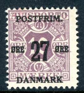 Denmark 1918 Definitive 27o/10o Light Violet Perf 13 Scott #141 Mint K557 - Picture 1 of 6