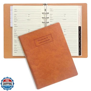 Happyaokeland Refillable Address Book with Alphabetical Tabs, Hardcover Phone - Picture 1 of 5