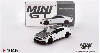 Mini GT MGT01045LHD Nissan GT-R Nismo 2024 Brilliant White Pearl Die Cast 1/64 - Immagine 1 di 3