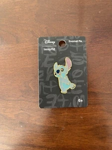 Disney Loungefly Cute Heart Eyes Love Glitzerstitch Emaille Pin Blau Neu - Bild 1 von 5