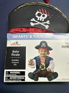 Infant Halloween Costume Baby Pirate 0-6 Months New - Picture 1 of 3