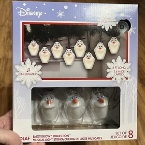Gemmy Disney Frozen OLAF Singing Illuminated 8 Ct Musical 8 FT String Light Set - Picture 1 of 4