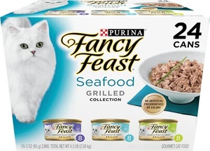 Fancy Feast Grilled Wet Cat Food  Seafood Collection   (Pack of 24) 3 oz. Cans - Picture 1 of 5