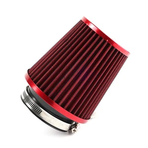 3 Inches 76 mm Cold Air Intake Cone Filter 3" NEW ( RED ) - Picture 1 of 10