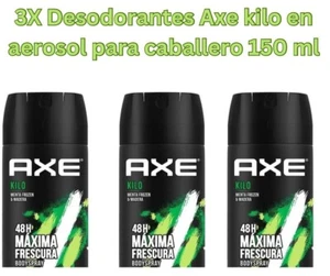 3x Desodorantes en aerosol Axe Kilo150 ml - Picture 1 of 1