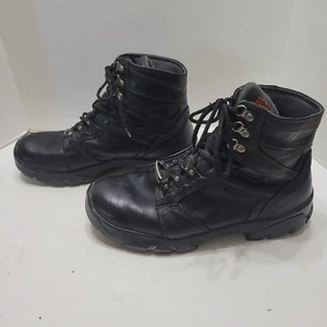 Botas Harley Davidson 10.5 para hombre botas de motocicleta de cuero negro con cordones 94333 - Imagen 1 de 11