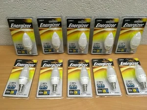 ENERGIZER LED CANDLE LIGHT BULB SES E14 6W/40W  X3, 5 OR 10 NEW WHITE DAYLIGHT - Picture 1 of 5