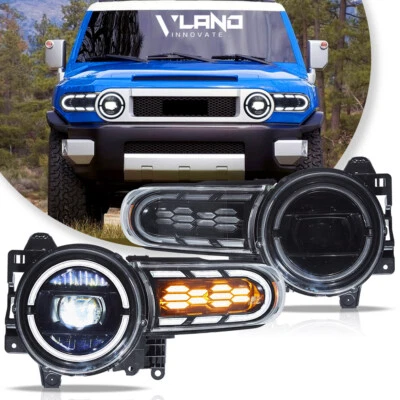 Par de faros VLAND FULL LED animación para montaje Toyota FJ Cruiser 07-2014 Foto 1 de 4