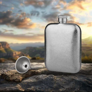 Titanium Flask With Funnel Ultra-Light Portable Wine Flask Health SelectionL BBY - Picture 1 of 8
