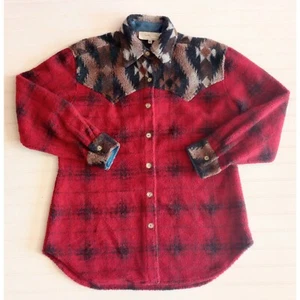 Tasha Polizzi TP Saddleblanket Womens XL Southwest Aztec Fleece Shirt Vintage - Picture 1 of 5