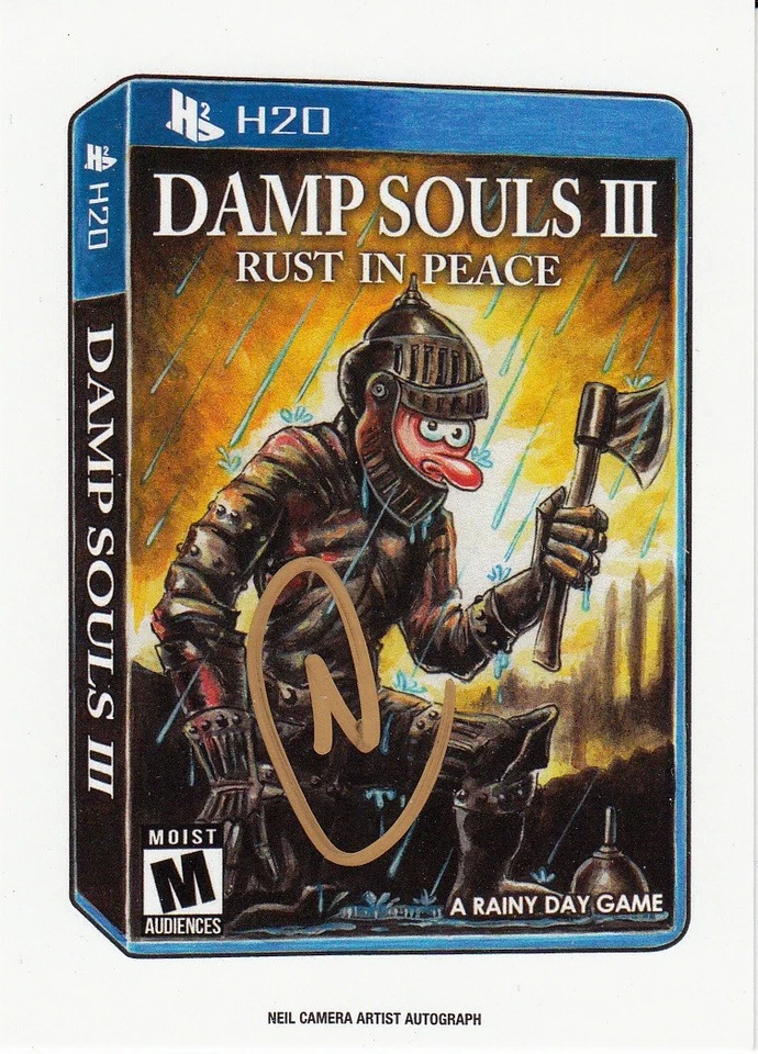 2017 WACKY PACKAGES 50TH ANNIVERSARY ARTIST AUTOGRAPH NEIL CAMERA DAMP SOULS  - Image 1 of 1