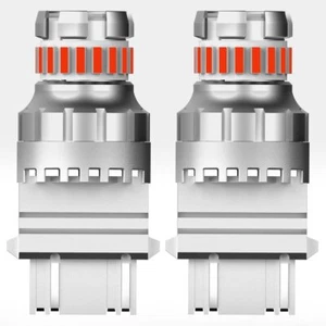 AUXITO 3157 Red LED Strobe Flashing Blinking Brake Tail Light Parking Bulbs 3156 - Picture 1 of 12