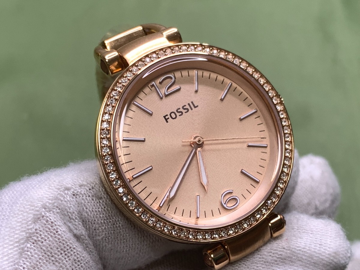 FOSSIL　ジョージア　ピンクゴールド Fossil Georgia Glitz Rose Dial Rose Gold-tone Ladies Watch