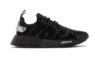 NEW Adidas NMD R1 Athletic Boost Shoes Triple Black Velvet GW5682 Women's Sz 7 - Image 1 of 4