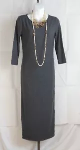 Vestido largo curvilíneo carbón humo gris brezo profesional - Imagen 1 de 5