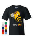 T-shirt ZomBee Youth Zombie Apocalypse drôle épidémie d'abeille morte cerveau enfants