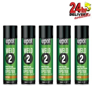 5 x U-Pol WELD#2 Durchschweißen Kupferreich Zink Grundierung Spray 450ml Aerosol UPol - Bild 1 von 1