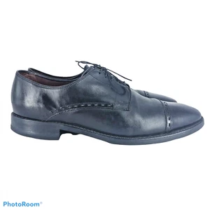 ALLEN EDMONDS Black Leather  Brogue Cap Toe Derby Mens 11B Narrow Madison Avenue - Picture 1 of 11