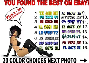 Custom Boat Registration Numbers PAIR Lettering Decals Vinyl Vessel jet ski - Picture 1 of 15