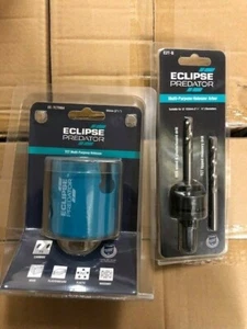 ECLIPSE 64mm HOLESAW AND HOLE SAW ARBOR FOR WOOD PLASTERBOARD BRICK MASONRY - Picture 1 of 1