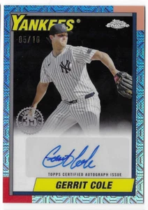 GERRIT COLE 2025 TOPPS AUTO AUTOGRAPH CARD #5/10! - Picture 1 of 1