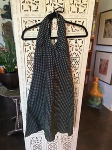 J Crew Seersucker Neckholder Fit Flare schwarz und grün Freizeit Minimum 0 Petite - Bild 1 von 3