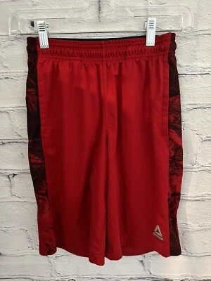 Pantalones Cortos Atléticos Reebok Rojo/Negro Cintura Elástica Bolsillos Niño Talla M (10/12) Foto 1 de 4