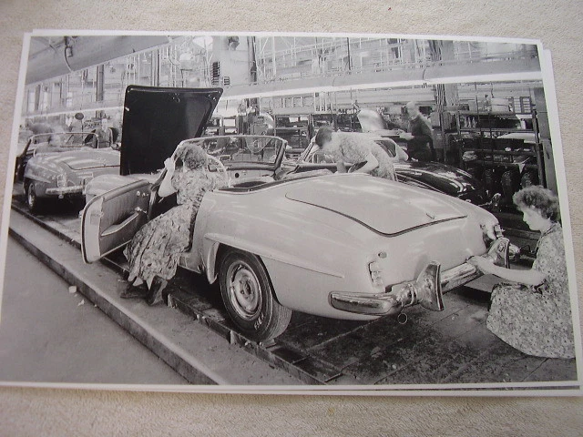 Mercedes Benz 190SL 1958 línea de montaje 11 x 17 foto imagen   Foto 1 de 1
