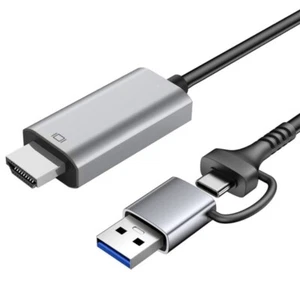 Video Capture Card 4K HDTV to USB+USB-C HDTV Video Grabber Box for PC Computer - Afbeelding 1 van 8