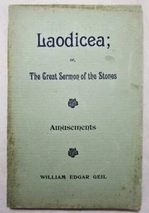 LAODICEA: Sermon of the Stones, by William Edgar Geil -1897 Ancient Greek Church - Picture 1 of 11