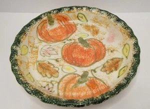 Autumn Harvest By Cranberry Square Hand Painted Pie Plate Pumpkins - Picture 1 of 11