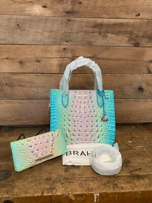 Cartera Brahmin Pequeña Caroline Algodón Caramelo Ombre Melbourne Cuero y Ady--NUEVA CON ETIQUETAS   Foto 1 de 4