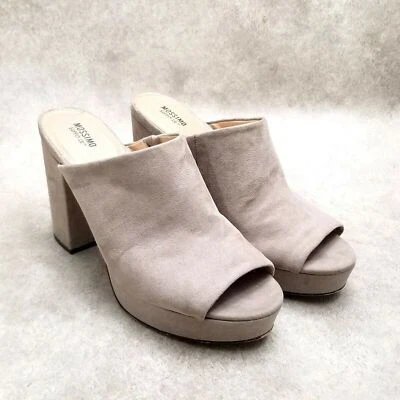 Босоножки Mossimo женские F168754 размер 9,5 желтовато-коричневые без шнуровки с открытым носком 4,5 дюйма на блочном каблуке - Изображение 1 из 4