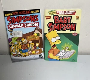 Bongo Comic Bart SIMPSON #48 & Summer Shindig #8 Complete with Poster - Picture 1 of 18