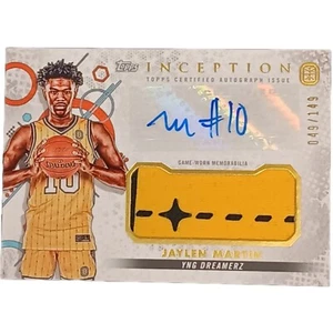 2022-23 Jaylen Martin Auto Patch 049/149 Topps Inception OTE IARC-JM2 Nets - Imagen 1 de 2