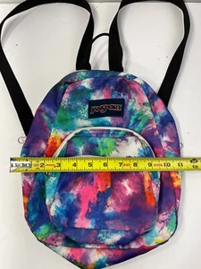 JanSport Rucksack Student rot Multi Hippie Batik 2 Reißverschlusstaschen Buchtasche $$ - Bild 1 von 6