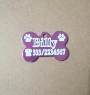 Medaglietta cani Incisione Personalizzata  come da foto  - Immagine 1 di 2