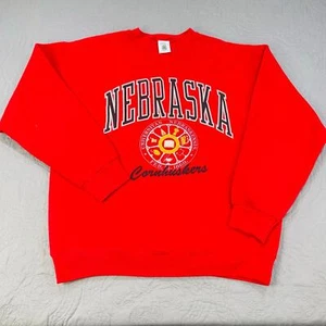 Sudadera De Colección Nebraska Cornhuskers Para Hombres L Escudo Cresta Universitaria Universitaria - Imagen 1 de 9