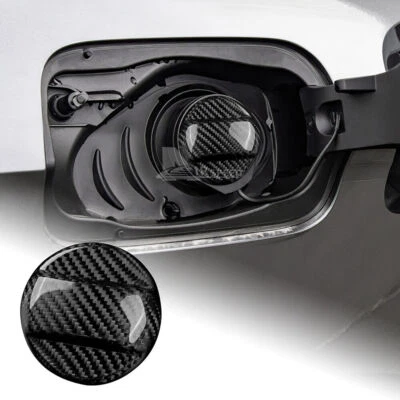 Carbon Fiber Fuel Gas Tank Cap Cover For Audi A1 A2 A3 A4 A5 A7 A8 Q3 Q5 Q7 TT - Image 1 of 4